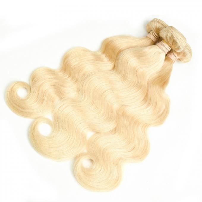 7A het Blonde Braziliaans Krullend Haar 613 van de lichaamsgolf Gekleurde Haaruitbreidingen Geen Chemisch product
