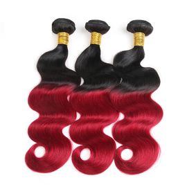 China Gekleurde Ombre-van de het Lichaamsgolf van het Haarweefsel van het Haarbundels Maleise Dikke het Haareinden leverancier