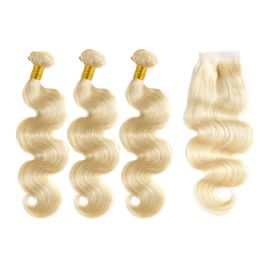 China Het Blondebundels van Ombre van de lichaamsgolf, 613 het Haaruitbreidingen van Blondeombre leverancier