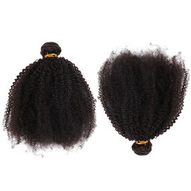 Braziliaanse Maagdelijke Natuurlijke Zwarte Kleur van het Menselijke Haarbundels van het Afro de Kroezige Krullende Haar Geen Verwarring leverancier