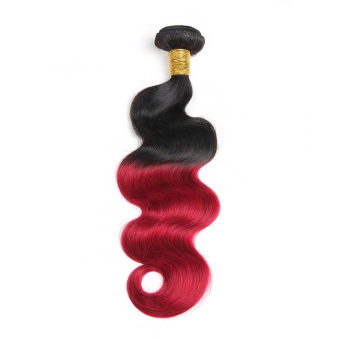 Gekleurde Ombre-van de het Lichaamsgolf van het Haarweefsel van het Haarbundels Maleise Dikke het Haareinden